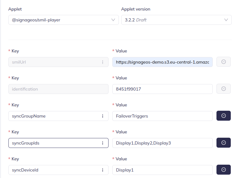 Applet timing configuration