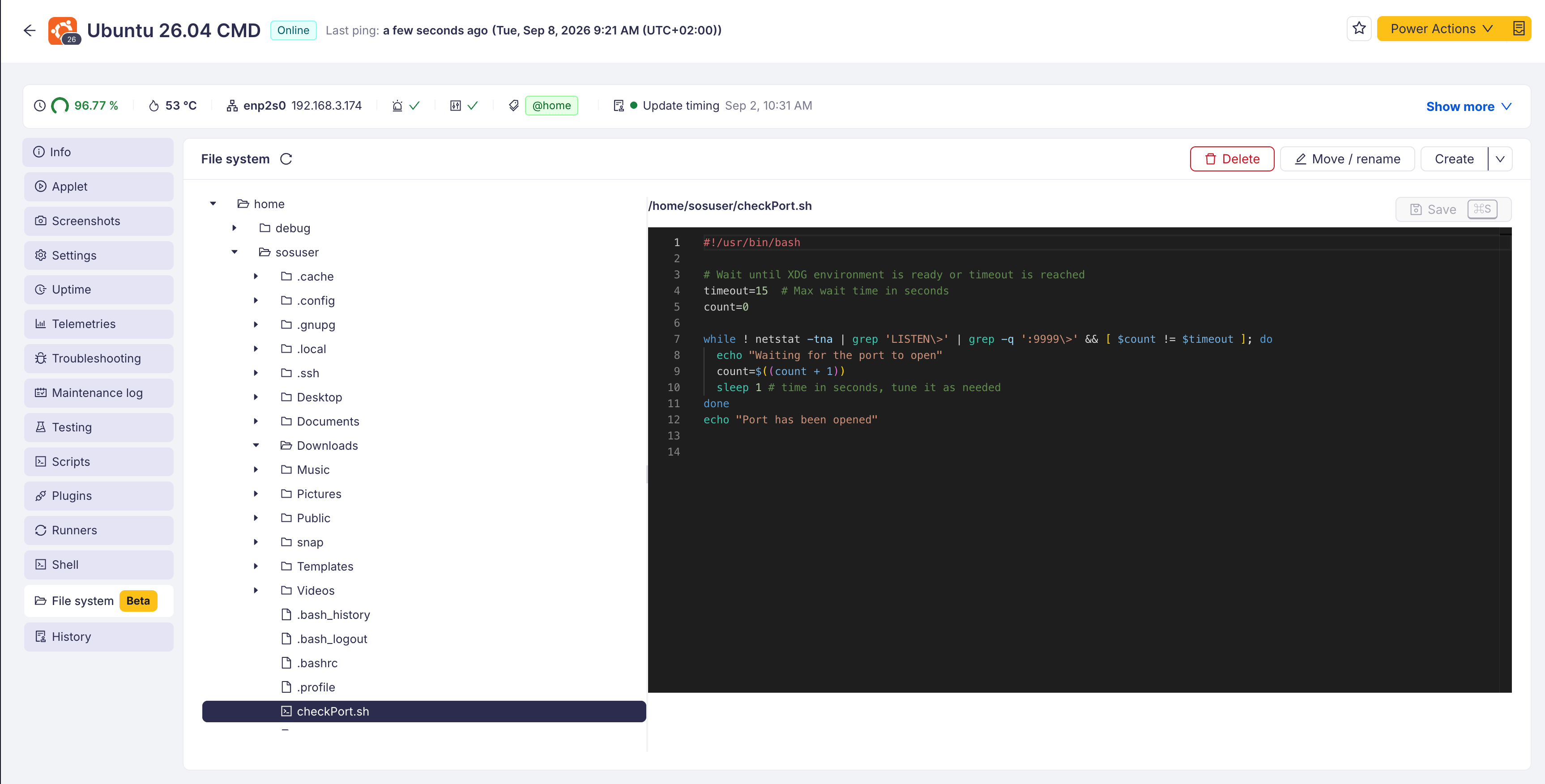File system browser on Linux